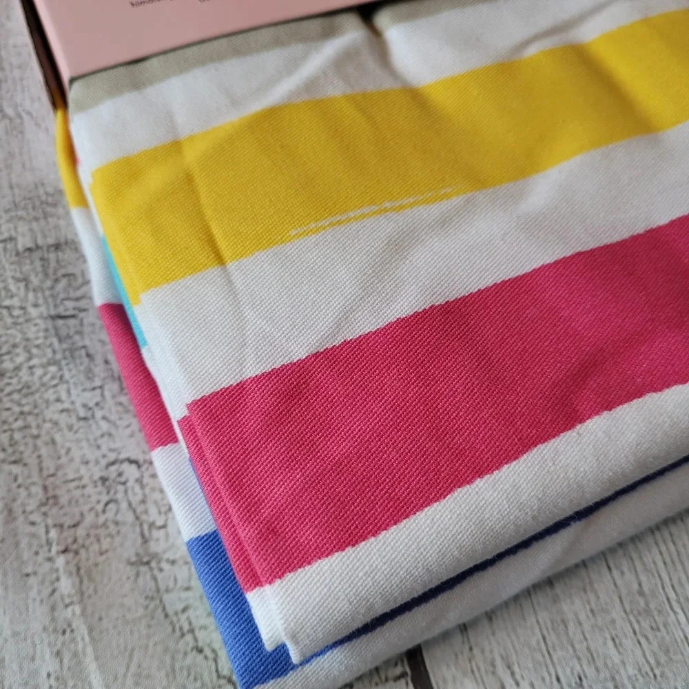 Kate Spade ♠️ Fabric Shower Curtain Painted Stripe •New in Package•